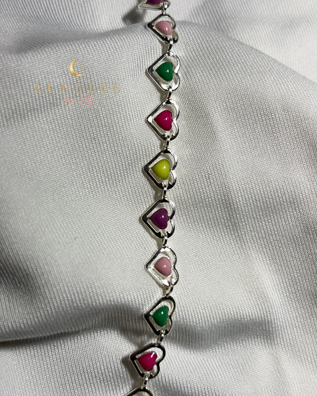 Pulsera Corazones Candy • Plata 925