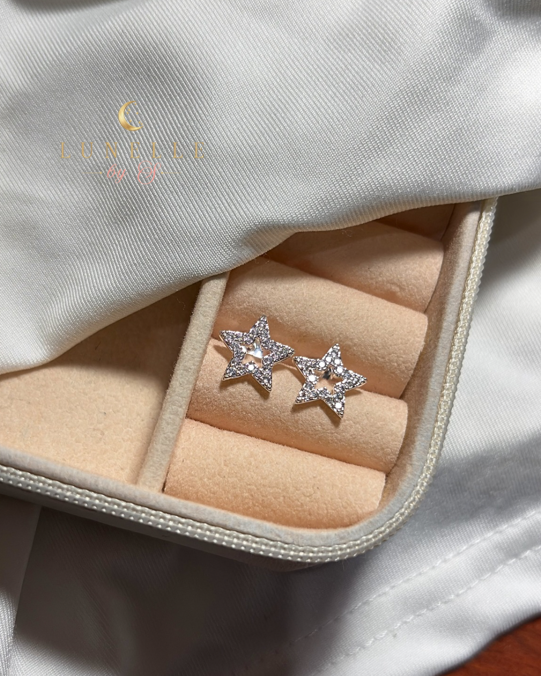 Aros Estrella Brillante • Plata 925