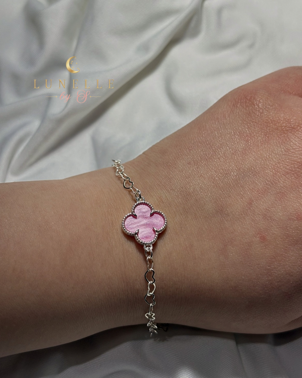 Pulsera Clover Rosé • Plata 925