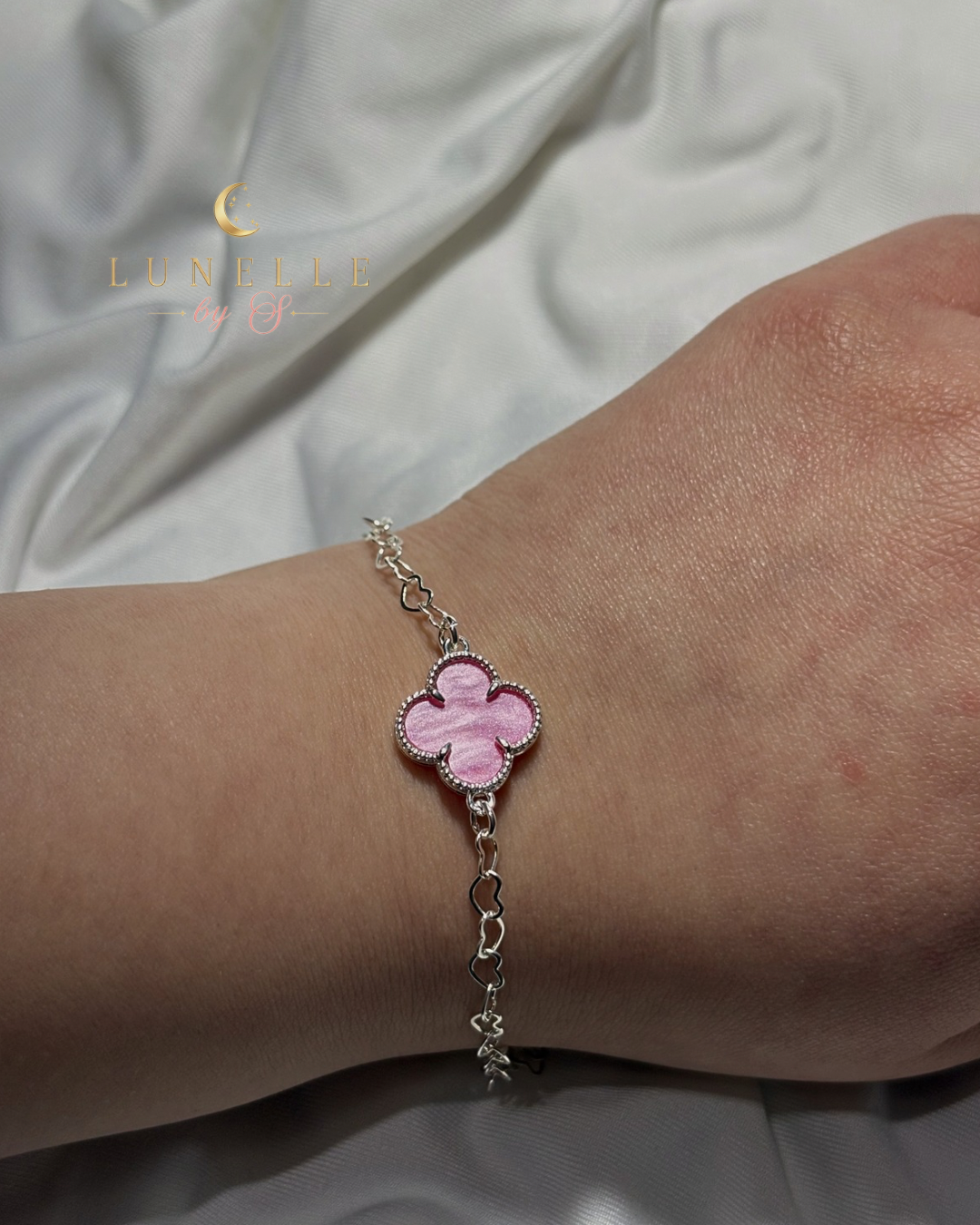 Pulsera Clover Rosé • Plata 925