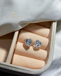 Aros Corazón Crystal • Plata 925