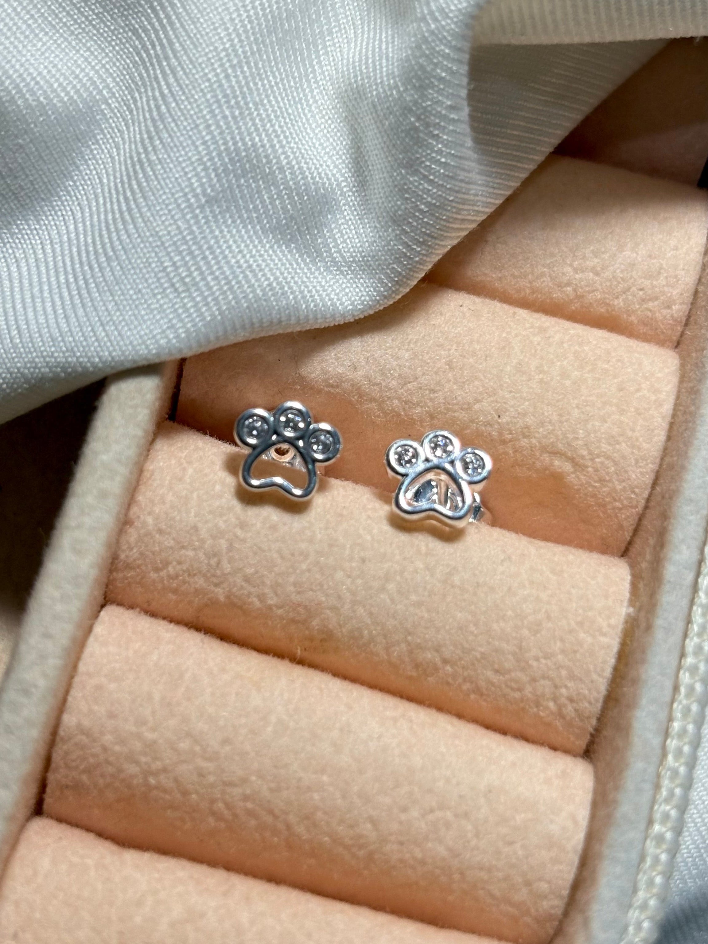 Aros Huellita de Plata 925 | Circonias Brillantes