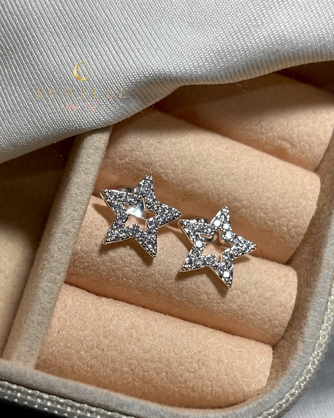 Aros Estrella Brillante • Plata 925