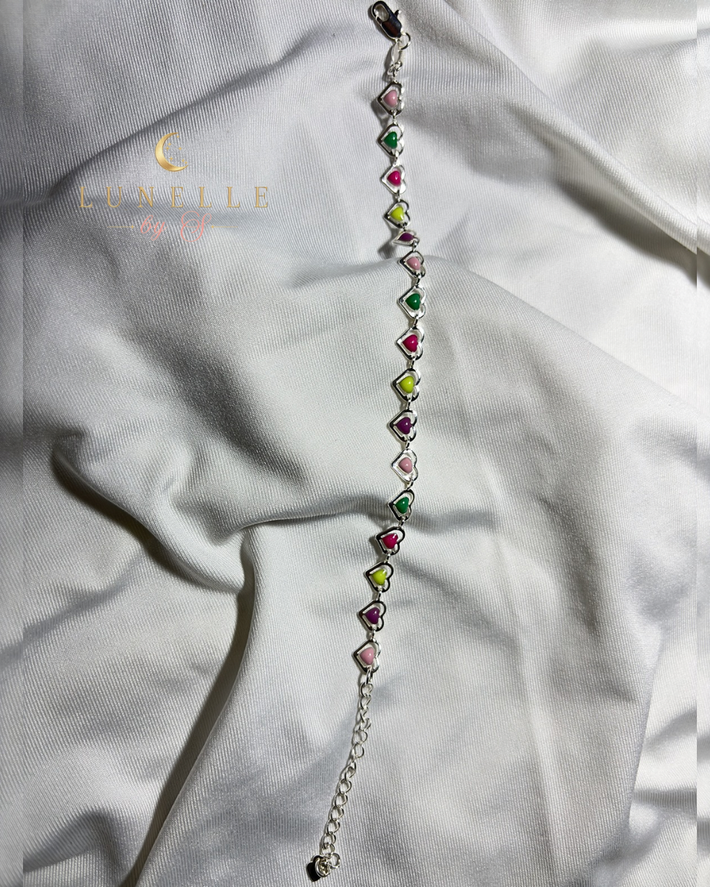 Pulsera Corazones Candy • Plata 925