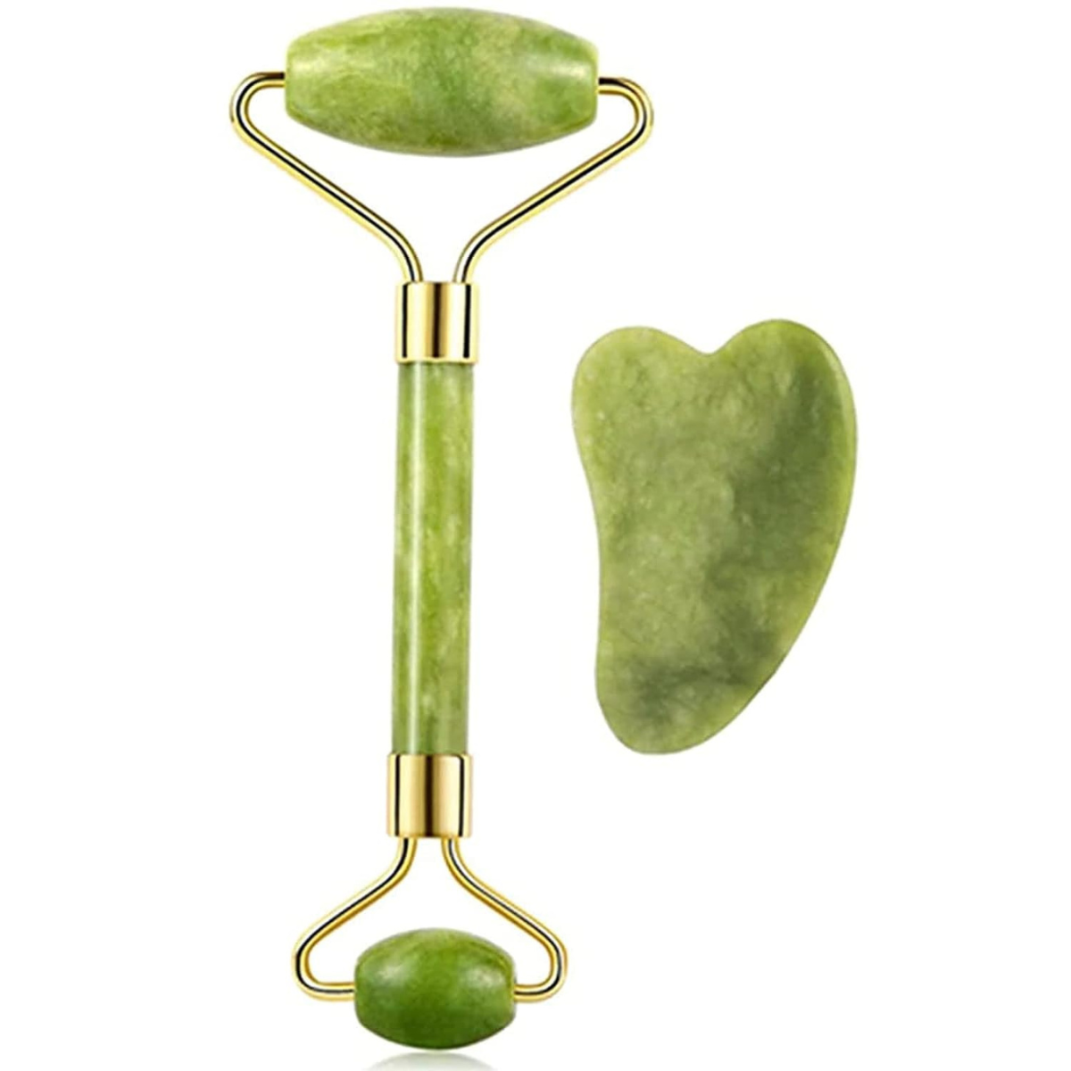 Set Facial de Jade: Rodillo + Gua Sha